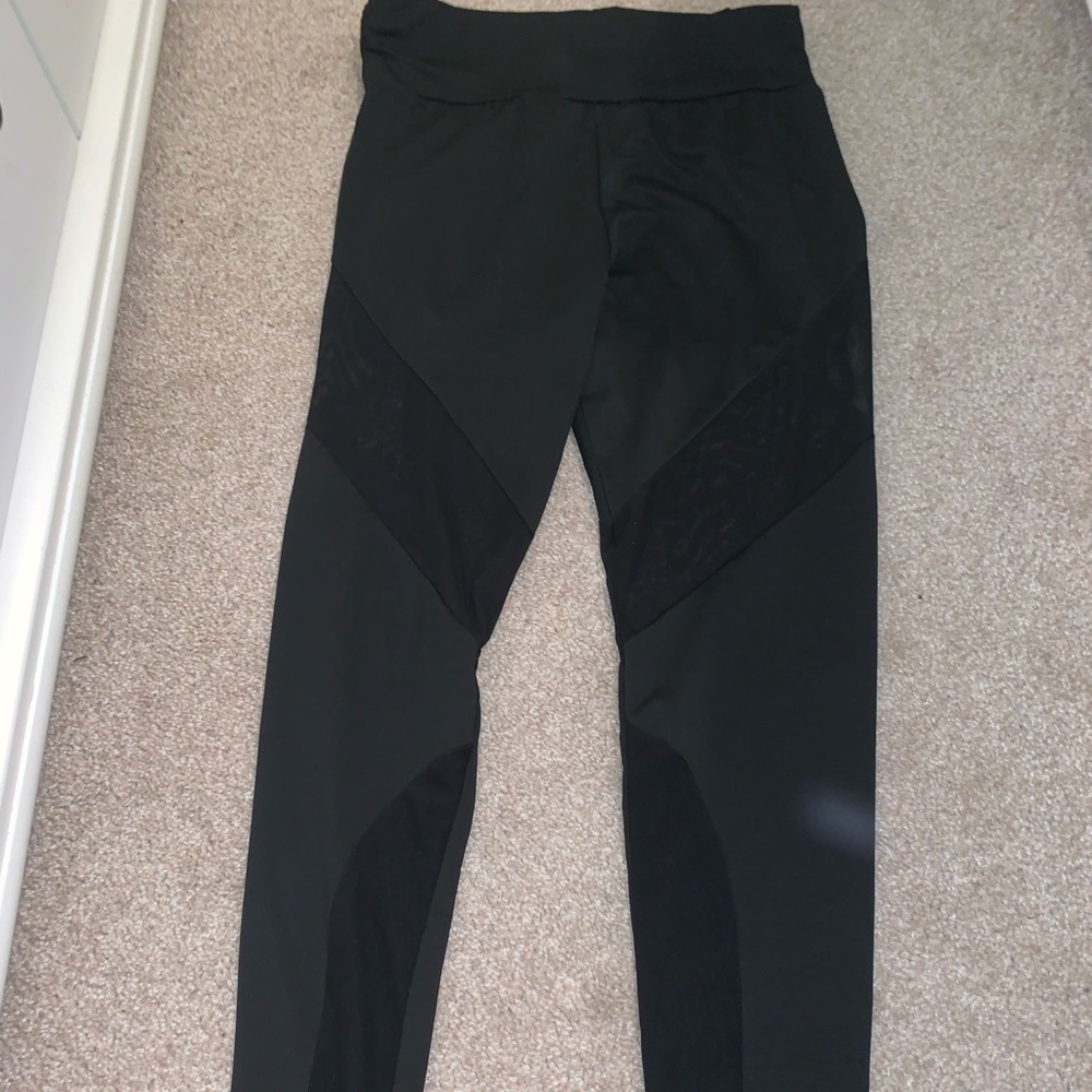 black mesh leggings